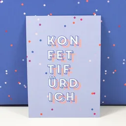 Bow & Hummingbird Bow & Hummingbird Postkarte Konfetti für Dich – Produktbild 1 von 1