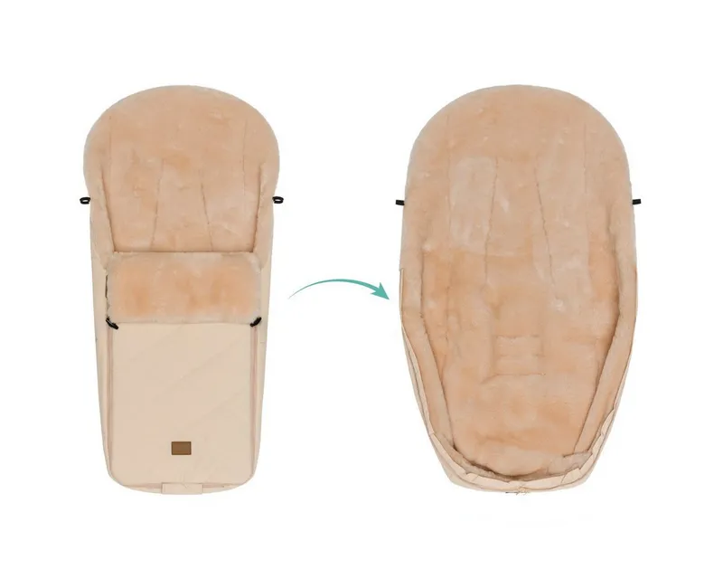 fillikid fillikid Fußsack Fillikid Winterfußsack Vegan Comfort, Für Kinderwagen, Buggy und Babywanne, Beige, – Produktbild 3 von 4