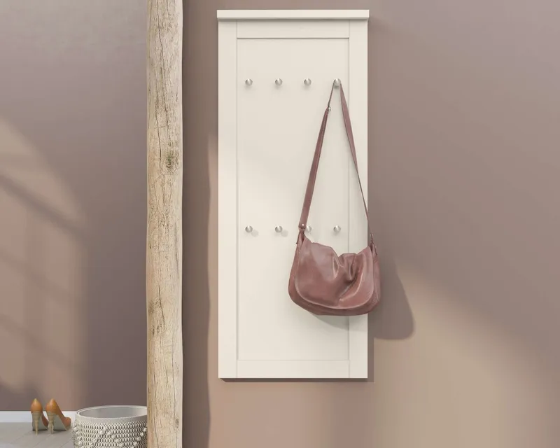 OTTO home Garderobenpaneel Heide, mit 8 Haken, Höhe 120 cm, Breite 50 cm, Weiß, – Produktbild 4 von 8