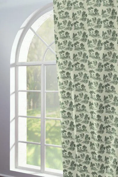 Nature by Adam Nature by Adam Vorhang aus 100% Bio-Baumwolle - Made in Germany - Good Old Days, Grün, – Produktbild 4 von 7