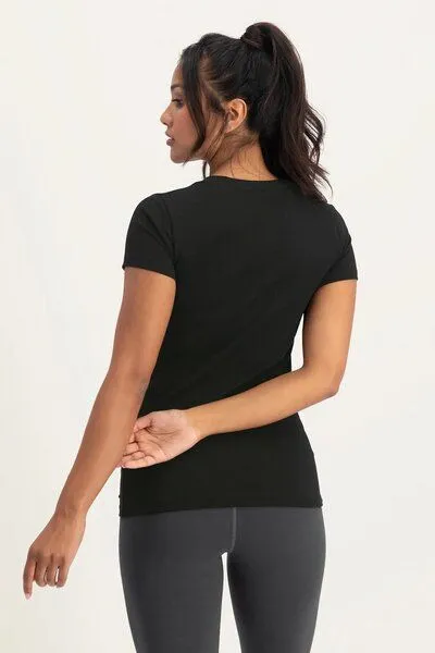 Urban Goddess Urban Goddess Om Core Yoga T-Shirt, Onyx black (schwarz), – Produktbild 4 von 4