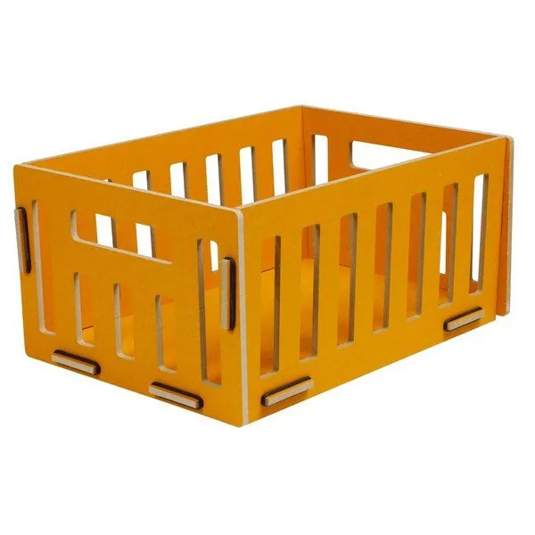 WERKHAUS WERKHAUS Aufbewahrungskorb | stapelbar, Goldgelb, – Produktbild 1 von 4