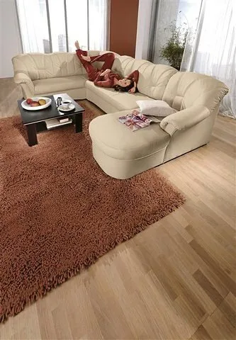 DOMO collection Wohnlandschaft Papenburg, zeitlose Rückensteppung, bequem, U-Form, Breite 297cm, in großer Farbvielfalt, wahlweise mit Bettfunktion, Beige, – Produktbild 8 von 8