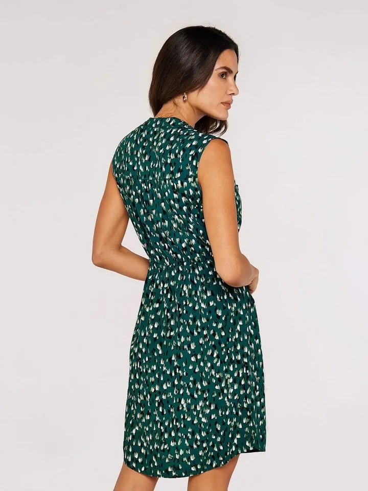 Apricot Apricot Minikleid Pinselstrichmuster Minikleid (2-tlg., Kordelzug) mit Tunnelzugband, Grün, – Produktbild 4 von 4