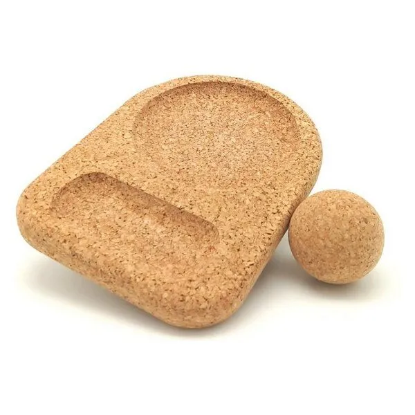 Kork-Deko Kork-Deko Fußmassage-Set aus Kork 2-teilig | Massagekugel & Plattform für Entspannung – Produktbild 6 von 7