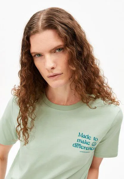 ARMEDANGELS ARMEDANGELS LUALAA EMBRO Damen T-Shirt aus Bio-Baumwolle, Foam, – Produktbild 3 von 4