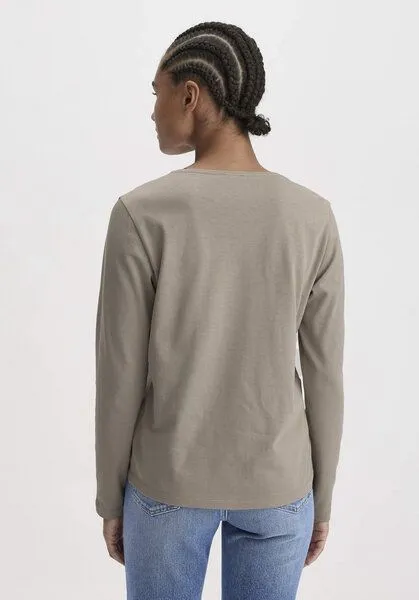 hessnatur hessnatur Langarmshirt aus reiner Bio-Baumwolle, Taupe, – Produktbild 2 von 4