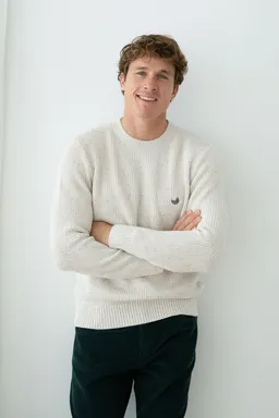 TWOTHIRDS TWOTHIRDS Herren vegan Pullover Seminyak Ecru Mehrfarbig Mit Neps – Produktbild 1 von 1