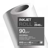 Clairefontaine Clairefontaine Inkjetplotterpapier Inkjet Universal 90 g/m² 6 Rl./Pack. – Produktbild 2 von 2