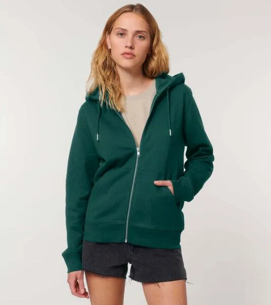 Gary Mash GARY MASH Zipjacke mit Kapuze, Unisex aus Biobaumwolle, Grün, – Produktbild 4 von 4