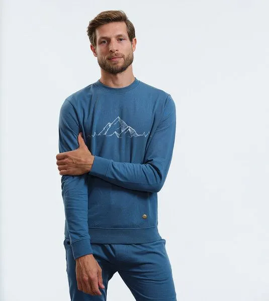 Gary Mash GARY MASH Sweatshirt James Mountainbeat aus Biobaumwolle, Petrol, – Produktbild 2 von 4