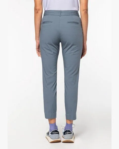 YTWOO YTWOO Nachhaltige 7/8 Chino-Damenhose, Grau, – Produktbild 3 von 3