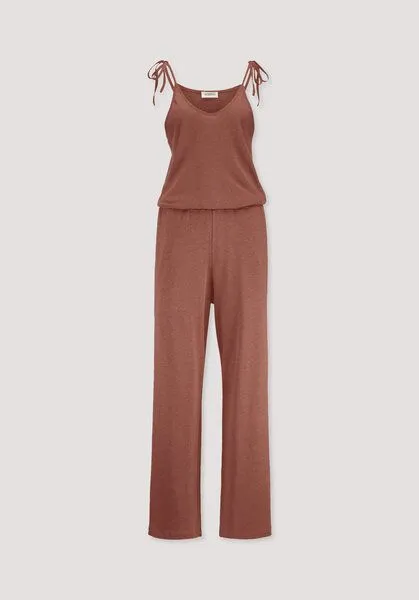 hessnatur hessnatur Jersey Jumpsuit Relaxed aus Leinen und reiner Bio-Baumwolle, Terrakotta, – Produktbild 4 von 4