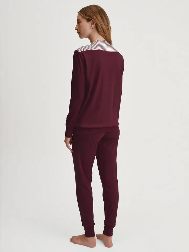CALIDA CALIDA Pyjama Season Special Damen (2 tlg) weich, wärmend und bequem mit Bündchen, Rot, – Produktbild 4 von 5