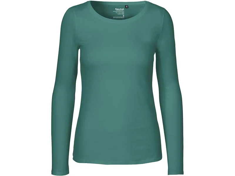 Neutral Neutral Bio-Damen-Langarmshirt mit Rundhalsaussschnitt teal, Gr. XL – Produktbild 1 von 1