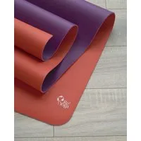 ReYoga ReYoga element GROW 4mm - rutschfeste Yogamatte aus 100% Naturkautschuk, Lotus love (orangerot/violett), – Produktbild 1 von 1
