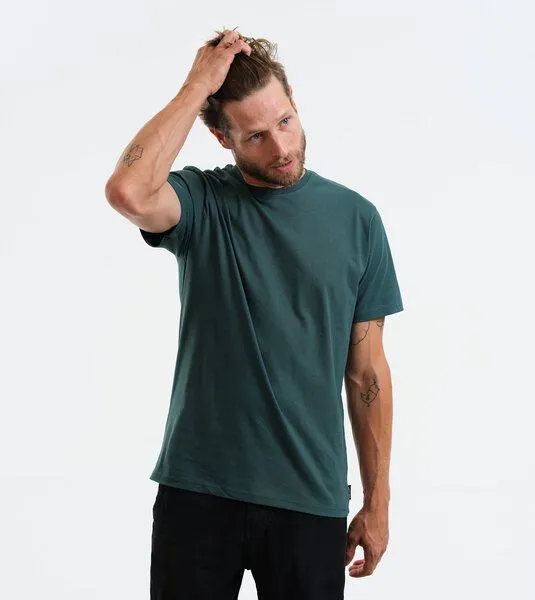 Gary Mash GARY MASH Herren Basic T-Shirt aus Biobaumwolle, Dunkelgrün (grün), – Produktbild 2 von 4