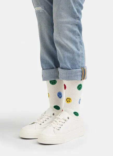 Natural Vibes Natural Vibes Colorful Smiles Bio GOTS | Bunte Tennissocken | Herren Damen Socken | – Produktbild 1 von 3