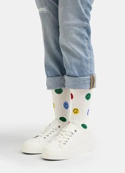 Natural Vibes Natural Vibes Colorful Smiles Bio GOTS | Bunte Tennissocken | Herren Damen Socken | – Produktbild 1 von 1