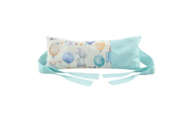 NoWaste Wrapping NoWaste Wrapping Zirbenkissen Baby Kopfkissen Schlafkissen 12 x 32 cm, Hellblau hasen, – Produktbild 1 von 1