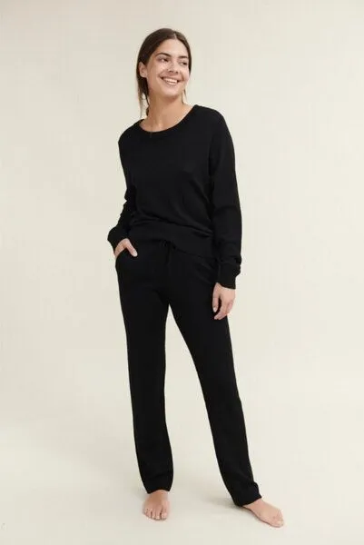 Basic Apparel Basic Apparel Strickpullover Merino - Vera sweater - aus Merinowolle, Schwarz (black), – Produktbild 3 von 4