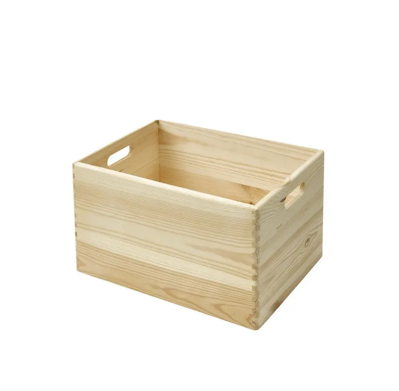 Trend Line Holzkiste Stapelbox Holz Größe L 30 x 40 x 23 cm, Beige, – Produktbild 3 von 3