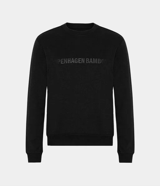 Copenhagen Bamboo Schwarzes Sweatshirt aus Bambus mit Logo – Produktbild 1 von 4