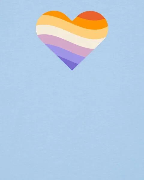 watapparel watapparel T-Shirt Unisex Rainbow Heart, Blue soul, – Produktbild 3 von 3