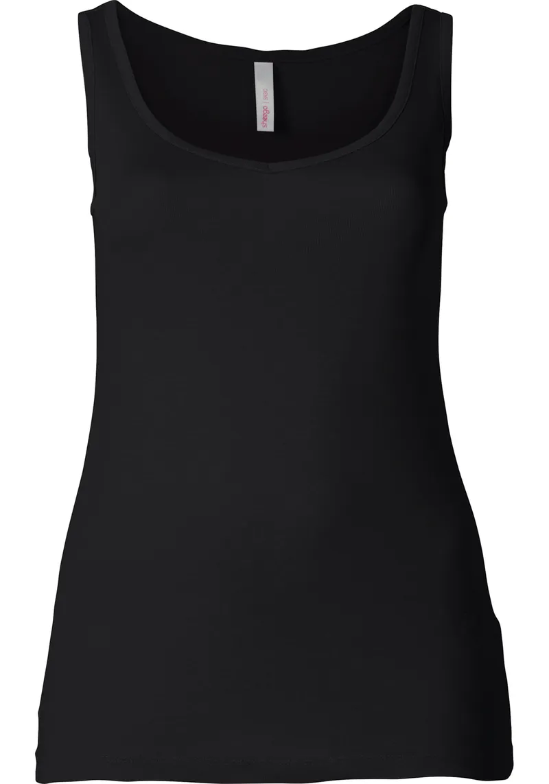 sheego Longtop, Schwarz, – Produktbild 1 von 2