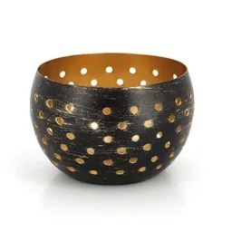 GLOBO Fair Trade GLOBO Fair Trade Windlicht DOTS SCHWARZ aus Eisenblech, Fair Trade aus Indien – Produktbild 1 von 1