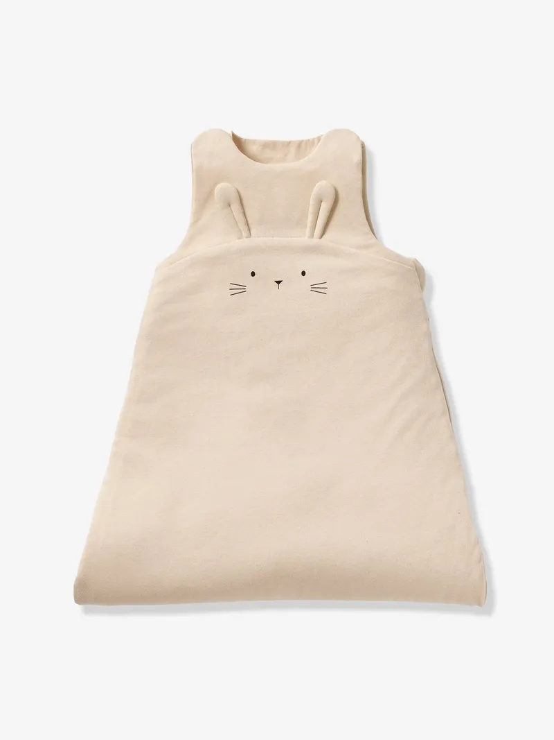 Vertbaudet Baby Sommerschlafsack aus Jersey HASE ärmellos TOG 1 sandfarben, Sandfarben, – Produktbild 3 von 4