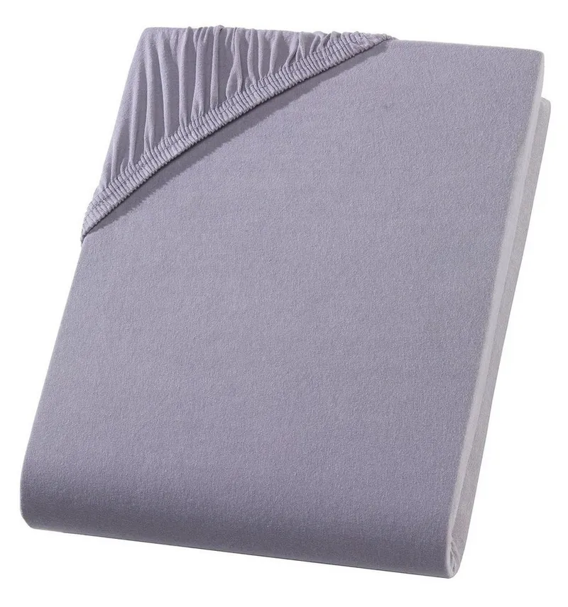 Carpe Sonno Spannbettlaken Heavy Jersey 90x200 100x200 120x200 140x200 160x200 180x200 200x200, Jersey, Gummizug: rundum, (1 Stück), Weiches Spannbetttuch Bügelfrei, Bettlaken 90x200 Grau, Grau, – Produktbild 3 von 5