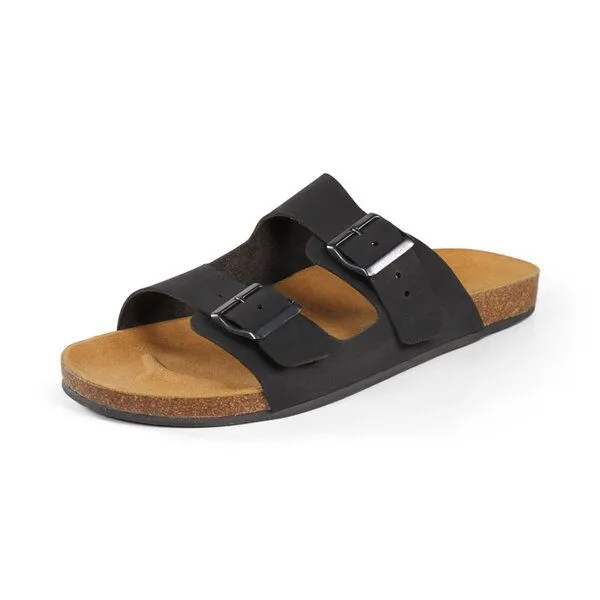 Fairticken Fairticken CORGHO vegane "NoBuck" Unisex Sandale, Schwarz, – Produktbild 1 von 3
