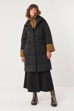 SKFK SKFK Damen vegan Mantel Harea Schwarz – Produktbild 1 von 1