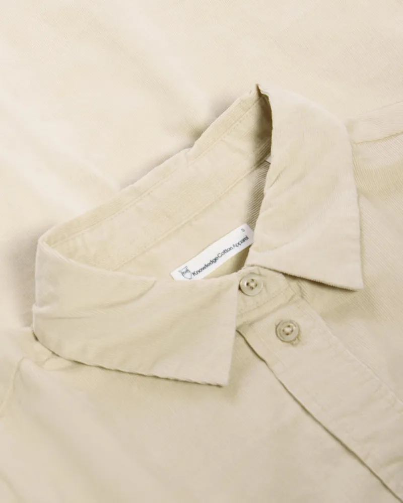 KnowledgeCotton Apparel KnowledgeCotton Apparel Damen vegan Hemd Vega Lockere Passform Cord Helles Federgrau, Grau, – Produktbild 2 von 2