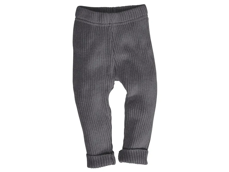 HANS NATUR Baby und Kinder Leggings Bio-Baumwolle Strick dunkelgrau melange Gr.98/104, Grau, – Produktbild 1 von 1