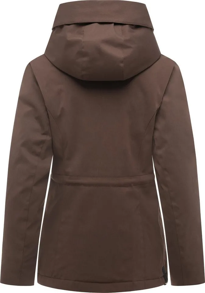 ragwear ragwear Outdoorjacke Padmini B Y Wasserdichte Übergangsjacke mit Taillenzugkordel, Braun, – Produktbild 4 von 5