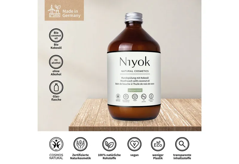 Niyok Niyok Mundspülung Pfefferminze – Produktbild 4 von 6