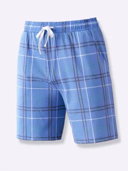 wäschepur men Hose kurz mittelblau-ozean-kariert – Produktbild 1 von 1