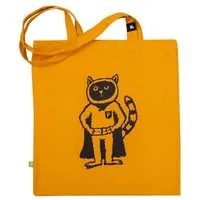 päfjes päfjes Baumwolltasche - Powerkater Karlo - Gelb - Organic / Vegan – Produktbild 1 von 1