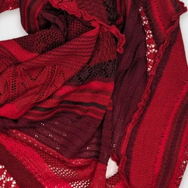 Invero Invero Dreiecktuch Kyra, Rubin, – Produktbild 2 von 2