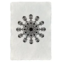 Veskor Cassiopeia Veskor Cassiopeia KORNKREIS II Linoldruck | 21 x 29,7 cm (A4) | Schwarz auf Naturweiß – Produktbild 1 von 1