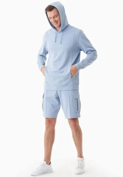 ORGANICATION ORGANICATION Hoodie aus Bio-Baumwolle, Ice bluıe, – Produktbild 2 von 4
