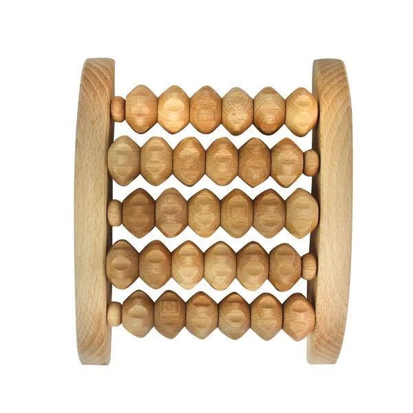 Mitienda Shop Mitienda Shop Fußmassagegerät aus Holz klein mit Rollensträngen – Produktbild 1 von 3