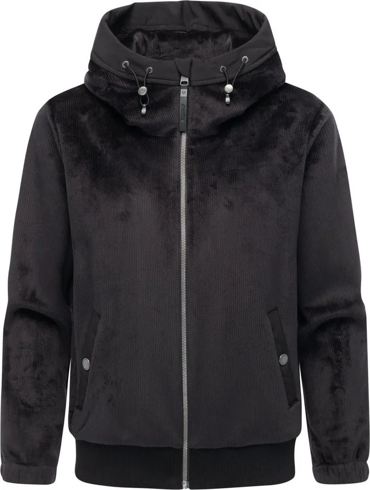 ragwear ragwear Fleecejacke Cousy Short Bonded Übergangsjacke mit kuscheligem Teddyfell-Innenfutter, Schwarz, – Produktbild 2 von 5