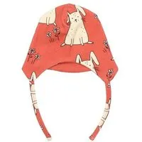 Walkiddy Baby Mütze „Tiny Rabbits“ aus Bio-Baumwolle in Rot – GOTS-zertifiziert, Walkiddy – Produktbild 1 von 1