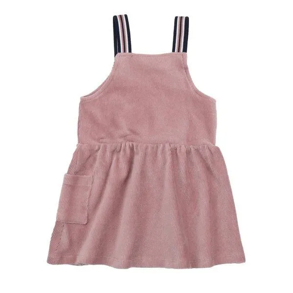 Walkiddy Kinder Latzkleid GOTS zertifiziert – Bio-Baumwolle, Rosa, Trägerkleid, weich & bequem, vielseitig kombinierbar | Walkiddy, Pink, – Produktbild 3 von 3