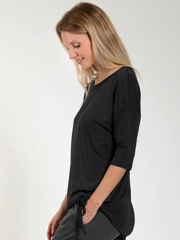 Magadi Magadi Yogashirt Sara aus weichem Naturmaterial, Schwarz, – Produktbild 2 von 5