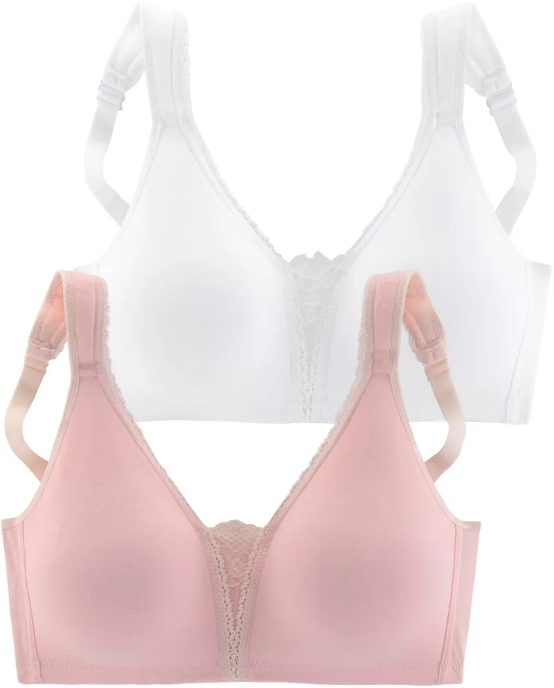 petite fleur by Lascana Soft-BH, Rosa+weiß, – Produktbild 1 von 2