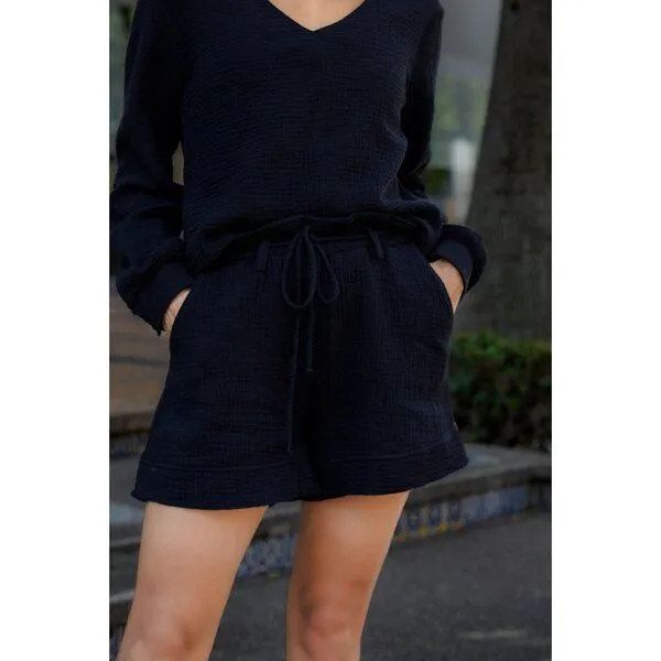 Hutch&Putch Hutch&Putch Musselin-Shorts "Xenia", Schwarz, – Produktbild 4 von 4